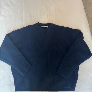 Zara Navy Blue Crewneck Sweater